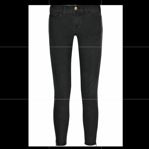 Current/Elliot The Side Zip Crop in Night - Picture 4 of 16